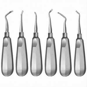 Juego de 6 Elevadores Dentales Miller East West, Izquierdo y Derecho, con Hoja Redondeada, Instrumentos de Extracción Dental de Acero Inoxidable - Product Image 1