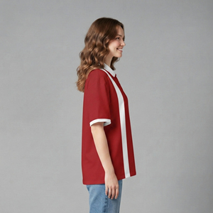 Nouvelle Arrivée Chemises Décontractées 100% Coton pour Femmes, 2 Couleurs, Respirantes, Tendance, Coupe Classique, Golf, Broderie Logo Personnalisé - Product Image 2