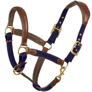 Hot Selling Custom Logo Genuine Leather Horse Halter & Saddlery Goods with Padded Fur Premium Equestrian Accessories - Product Image 3