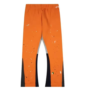 Custom Men's Flared Pants Set with Crop Top Matching Fashion Casual & Party Wear <b>Elastic</b> Waist Drawstring Closure - Product Image 1