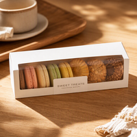 Impression personnalisée de boîtes à pâtisserie avec fenêtre transparente pour gâteaux, boîtes à gâteaux en kraft en gros avec poignée pour boulangerie