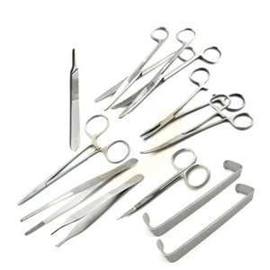 Kit Quirúrgico de Grado Quirúrgico de 12 Piezas, Acero Inoxidable Alemán, Tijeras, Pinzas, Desincrustadores, Fórceps, Kit Quirúrgico con Empuñadura - Product Image 2