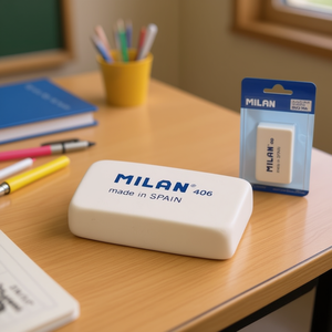 406 MILAN Blister 1 Gomas de Borrar Flexibles Duraderas y Versátiles para Uso Diario - Product Image 3