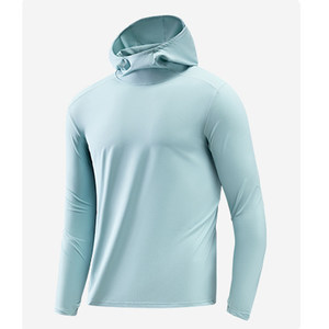 Wholesale Customized Factory Made Logo Printing Athletic <b>Hoodies</b> Best Design Mens Blank Long Sleeve <b>UV</b> Sun <b>Protection</b> Workout - Product Image 2