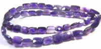 Perles de pierres précieuses naturelles d'améthyste violette de haute qualité, 16'' de long, perles d'améthyste brésilienne facettées, 7-11mm, taille baguette
