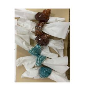 Soporte de concha Turbo decorativo/soporte de exhibición de joyería de concha marina blanca para fiesta, boda, regalos de dama de honor, hogar, boda, Verano - Product Image 4