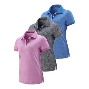 Womens Short Sleeve <b>Polo</b> Shirt Solid Color Knitted Breathable Casual Golf Tennis Outdoor Wear Green Gray <b>Orange</b> - Product Image 6