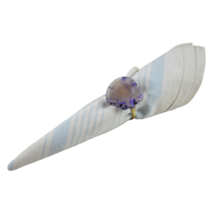 Blue Colored Agate <b>Stone</b> Napkin Ring or Napkin Holder for Home Hotel Restaurant Party Table Dining Top Decors Stocked Product - Product Image 2