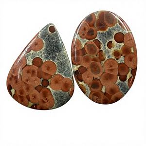 Cabujón de Obsidiana Natural en Forma de Cacahuete, Precio al por Mayor, para la Fabricación de Joyas, Cabujón de Obsidiana en Forma de Cacahuete de Alta Calidad - Product Image 1