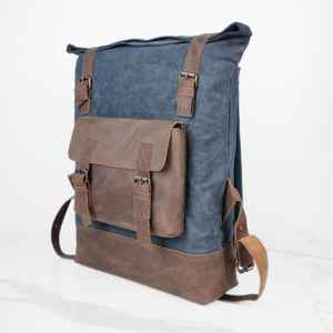 Newest Design Unisex Waterproof Canvas Sports <b>Backpack</b> Arcuate Shoulder Strap Zipper <b>Lightweight</b> Multi-functional Professional - Product Image 5