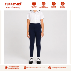 Collants d'uniforme scolaire pleine longueur pour filles, qualité supérieure, bleu marine, taille élastique, fournisseur en gros - Product Image 2