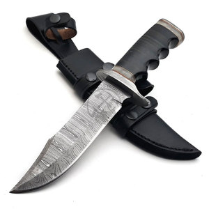 Couteau à lame fixe haut de gamme, neuf, fait main, en acier Damas, couteau de chasse, couteau Bowie tranchant, couteau de survie avec manche en nacre - Product Image 1