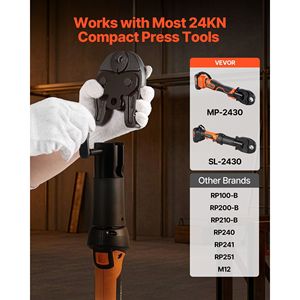 Utensili a pressione serie compatta da 1/2 pollice con ganasce in acciaio temprato 52 HRC per applicazioni HVAC/R ad alta pressione per componenti di sistemi HVAC - Product Image 3