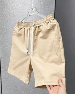 Men's Solid Digital Printed Polyester/Cotton <b>Lace</b> Board Shorts <b>Elastic</b> Waist Casual Swim Trunks Mid Rise Breathable - Product Image 1