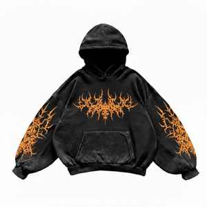 Fabricant sur mesure – Nouvelle collection : Sweat à capuche zippé en molleton bouclette délavé au soleil, broderie, style streetwear, délavage acide, coupe oversize respirante et séchage rapide pour homme - Product Image 1