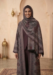 Foulard imprimé musulman, châle, hijab, longue abaya, cape à franges, tenue traditionnelle modeste - Product Image 2