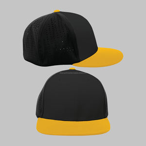Gorras de béisbol ajustadas Suade personalizadas con logotipo de bordado de dos tonos con letras bordadas en 3D de algodón puro - Product Image 1