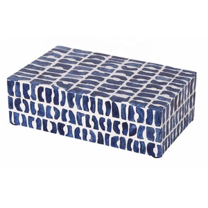Boîte à bijoux moderne en os incrusté de fleurs, faite à la main, organisateur de bijoux, boîte à souvenirs décorative pour la maison et la coiffeuse – Vente chaude - Product Image 5