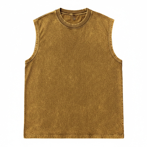 Débardeur en coton surdimensionné de qualité supérieure pour hommes, débardeurs décontractés lavés pour l'été, grandes tailles pour hommes - Product Image 1