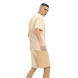 Nuevo Top venta al por mayor ropa de diseño transpirable fabricación en blanco liso 100% algodón polar hombres personalización conjuntos cortos precio barato - Product Image 3