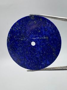 Cadran de montre classique en pierre de lapis-lazuli naturel, coupe plate, 28 mm, pierre précieuse bleue, trou central de 2 mm, cadran de montre personnalisé, marque K Gems - Product Image 6