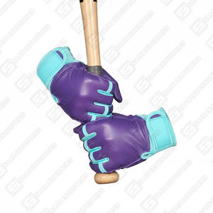 Personnalisé Violet Menthe En Cuir Véritable Manchette Courte Baseball Softball Frappeur Gants Nouvelle Conception De Haute Qualité Droitier Tout - Product Image 5