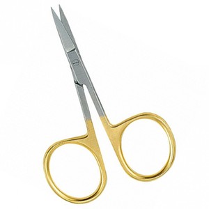 Ciseaux de pêche en acier inoxydable chirurgical avec boucles dorées de 4 pouces, prix de gros, livraison rapide, ciseaux de pêche d'extérieur - Product Image 1