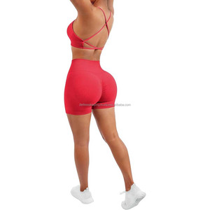 ชุดโยคะสองชิ้นระบายอากาศของผู้หญิงเสื้อผ้าออกกำลังกายเอวสูง2025ออกแบบโลโก้ได้ตามต้องการ - Product Image 5