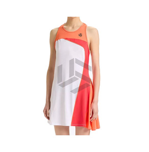 Jupe de tennis plissée bleu marine pour femme, design personnalisé, dernière collection, avec col zippé et poches discrètes pour balles, uniforme de sport - Product Image 1