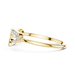 Ensemble de bagues pour femme en diamant de laboratoire abordable, or jaune 18 carats plaqué rhodium, certifié, pour fiançailles, mariage, cadeaux et événements élégants - Product Image 2