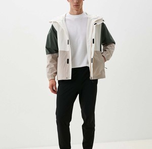 Veste coupe-vent personnalisée OEM pour hommes, veste de sport, veste décontractée imperméable légère et respirante, avec blocs de couleur - Product Image 6
