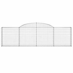 Ensemble de 4 grands paniers gabions durables en fer galvanisé argenté pour l'aménagement paysager et la terrasse - Product Image 4