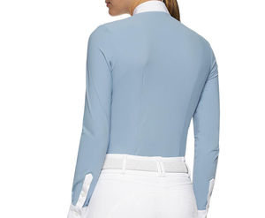 Women Equestrian <b>Top</b> <b>Horse</b> <b>Riding</b> Show Shirt Solid Knee Short Full Sleeves Competition <b>Riding</b> Suit Drop Shoulder Custom Color - Product Image 2