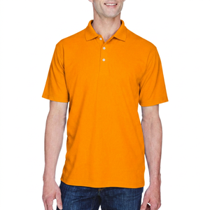 เสื้อโปโลผู้ชายสีม่วงคลาสสิก แขนสั้น ผ้าฝ้ายอ๊อกซ์ฟอร์ด สีพื้น กระดุมผ่าหน้า ทรงปกติ ผ้าทอ - Product Image 6