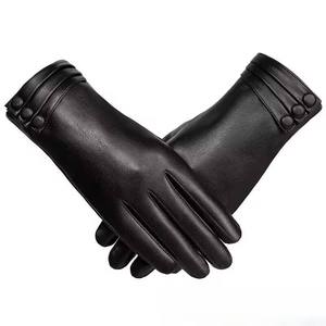 Gants en cuir PU de qualité export pour les sports d'hiver, légers, compatibles écran tactile, unisexes, fabrication professionnelle - Product Image 1