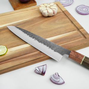 Wholesale Damascus Steel Chef Knife Hand Forged <b>Wooden</b> Handle 8-9.9 Inch Blade Right Hand Kitchen <b>Cutting</b> <b>Tool</b> - Product Image 2
