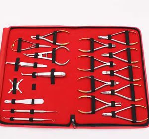 Orthodontic <b>Pliers</b> <b>Set</b> Dental Instruments Kit Stainless Steel Orthodontic Tools <b>Set</b> with Carrying Case Professional Orthodontic - Product Image 6