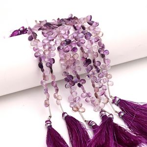 Natural Pink <b>Amethyst</b> Faceted Pear Beads 5MM 7MM Shaded <b>Amethyst</b> Briolette Beads 6 Inch Strand For Jewelry Making in Wholesale - Product Image 1