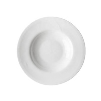 Assiettes en porcelaine blanches brillantes style anglais, vaisselle en céramique classique pour pâtes, pour usage en restaurant, logo personnalisé OEM ODM