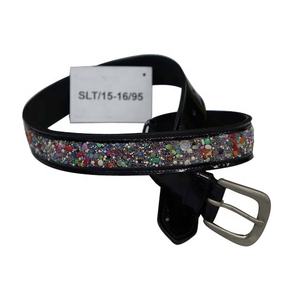 Ceinture d'équitation en cuir véritable marron indien avec coutures à la main et laiton élégant pour élément de boucle. - Product Image 4