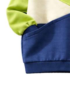 Sudadera Personalizada para Mujer en Verde Lima y Azul Marino, Cuello Redondo, Felpa Suave, Informal, para Invierno, con Detalle Bordado - Product Image 6