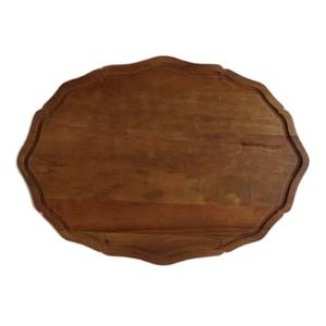 Bandeja de Madera Maciza con Acabado Natural |   Bandeja de Madera Hecha a Mano para Mesa de Comedor, Utensilios de Cocina, Decoración del Hogar - Product Image 1