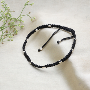 Wholesale Black Macrame Fine Charm <b>Bracelet</b> Silver Beads Adjustable Closure Adjustable Women's Bohemia Cord Wedding Jewelry Bulk - Product Image 3
