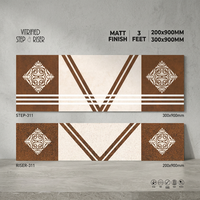 Finition en porcelaine mate GVT de 10mm d'épaisseur, pour escalier, plissage, carreaux d'escalier à bas prix de Vistaar