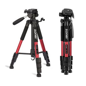 Q111 Treppiede Professionale in Lega di Alluminio da 55 Pollici per Fotocamere DSLR, Canon, Nikon, Sony, Smartphone e Telefoni Cellulari Max - Product Image 1