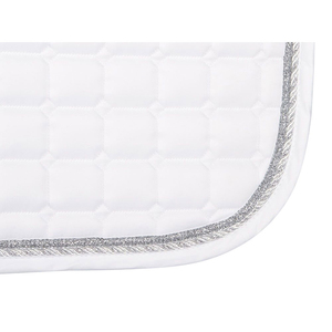 Vente en gros de tapis de selle personnalisés de haute qualité pour l'équitation, le dressage, le saut d'obstacles, les sports équestres, en polycoton respirant et en polaire - Product Image 4