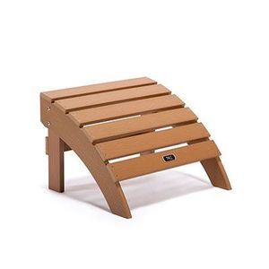 Racconto per tutte le stagioni marrone Adirondack poggiapiedi ottomana in plastica resistente allo sbiadimento mobili da giardino per giardino esterno - Product Image 1