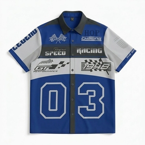 Camisetas personalizadas F1 para boxeo de autos, uniformes de equipo impresos, camisetas transpirables para mecánicos, para motociclismo y carreras de autos, camisetas de carreras al por mayor - Product Image 1