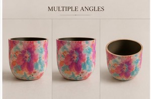Maceta de Hierro Vintage Ecológica al por Mayor, Recubierta con Pintura en Polvo de Pátina Verde, Hecha a Mano para Decoración del Hogar y Jardín - Product Image 2