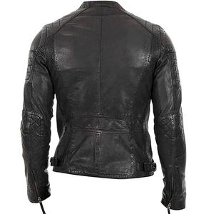 Veste à fermeture éclair à col montant de meilleure qualité pour hommes, cuir à capuche personnalisable de toutes les couleurs en tissu à l'état neuf - Product Image 3